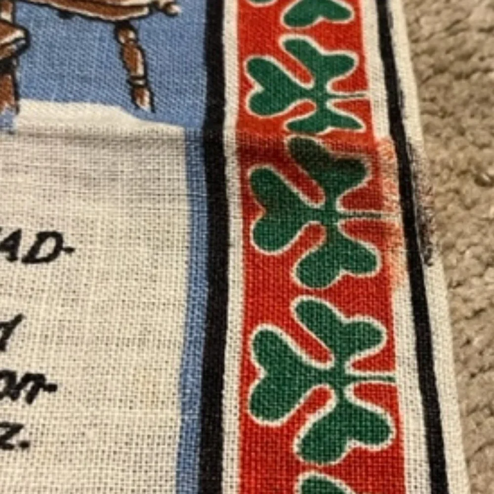 VTG Nelson Irish Linen Tea Towel ~Traditional Irish Bread Recipe 19